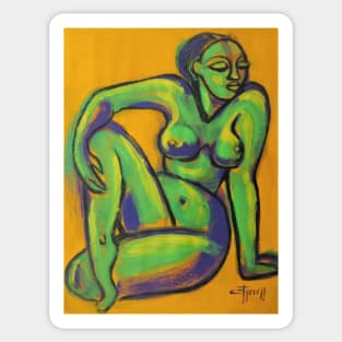 Yellow And Green Nude Sticker